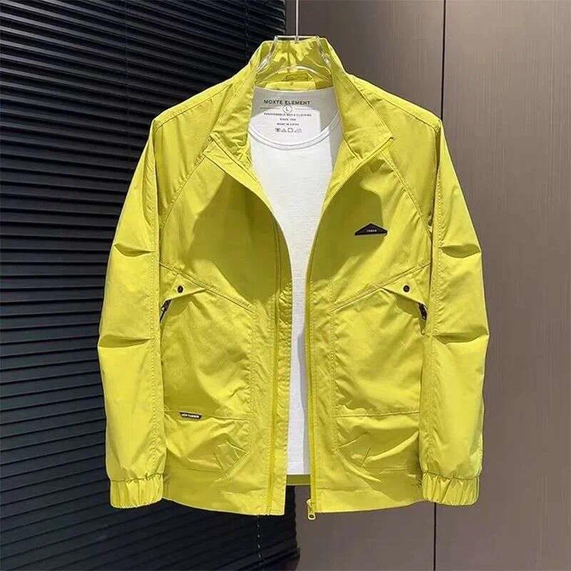 Veyra Studio Men's Jackets Men's Outerwear CoatsOuterwear Spring And Autumn Stand Collar Trendy Personality Jacket Fashion Casual Coat Dai