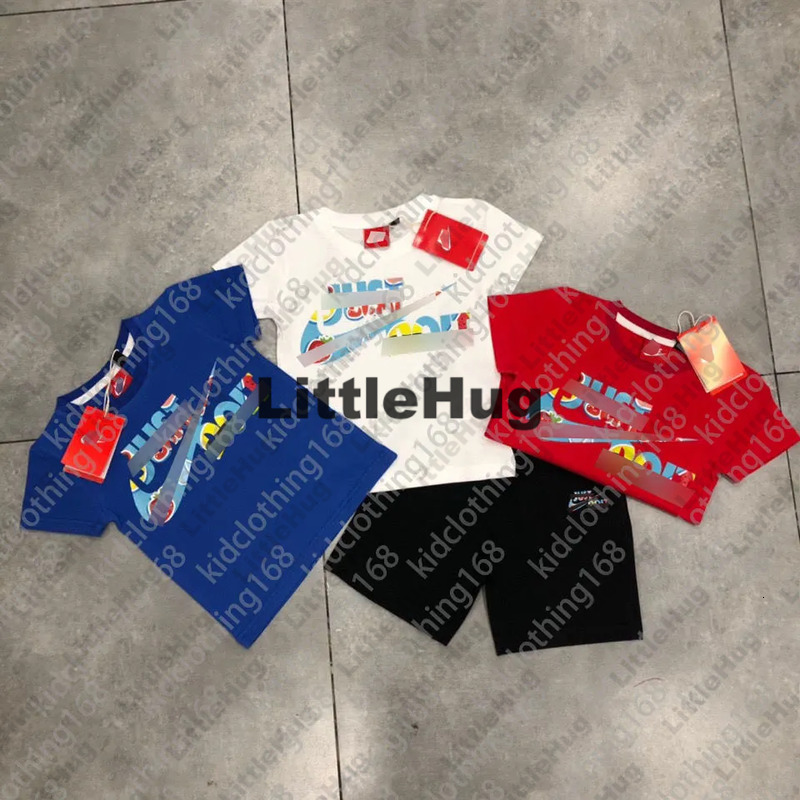 Kid Clothing Letter Pattern Boys Girls Tracksuit Summer Short Sleeve Top Tees And Shorts Sets Luxury Designer LXY91 T Shirts Tops Beef Shorts Kids S