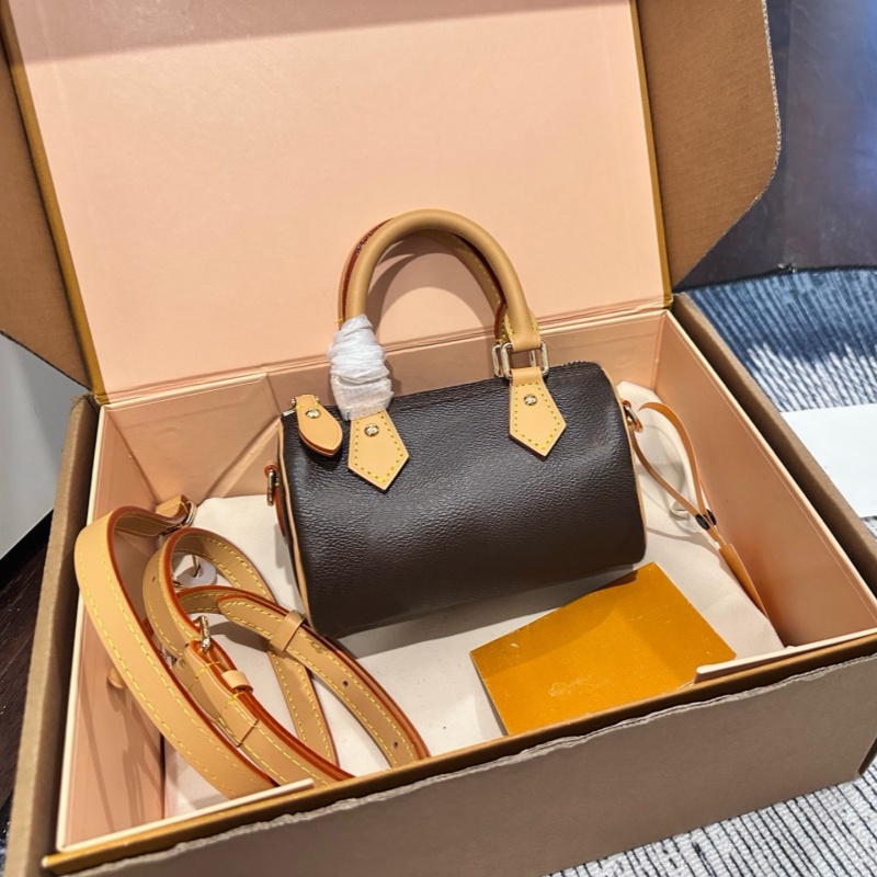 Luxury Designer Nano Speddy Bag 16 20 Shoulder Bag Women Leather Handbag Classic Mini Purses Lady Tote Crossbody Bags Wallet-image-922955856