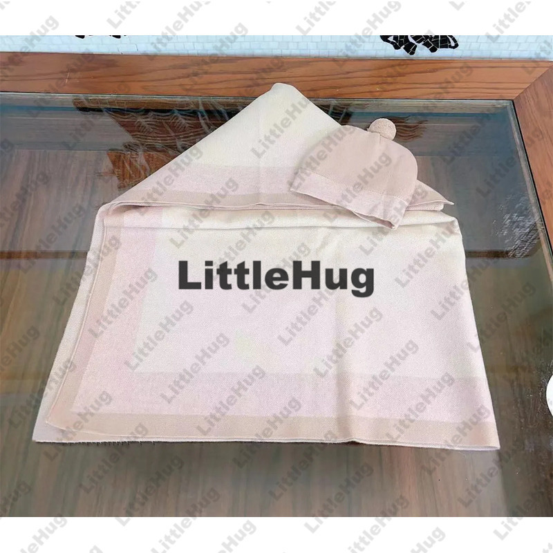 2023 New 2 Colors Born Baby LXY91 Blanket Boy Girls Soft 100% Cotton Kids Girls Infant Tops Winter Blanket Kids Knitting Scarf Hat