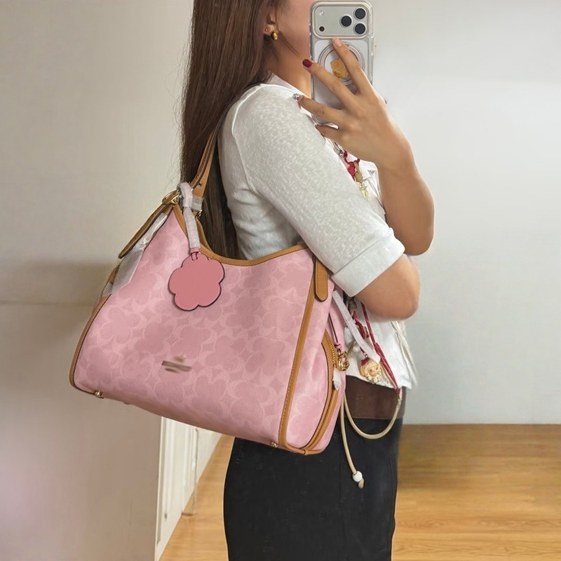 26ss Sac à bandoulière classique à fleurs pour femmes, sac à aisselles à bouche de poisson, sac à main à la mode et Portable, grande capacité, sa