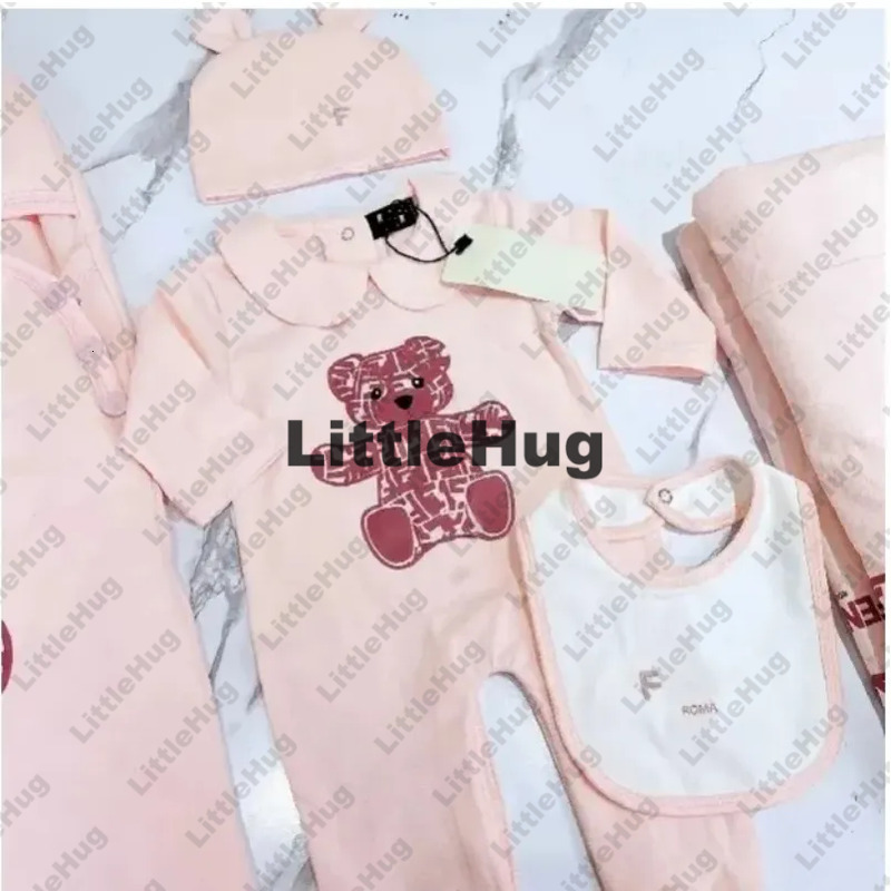 Baby Girl LXY91 Designer Newborn Alphabet Print Clothing Crawl Suit Romper Children's Three Piece Set
