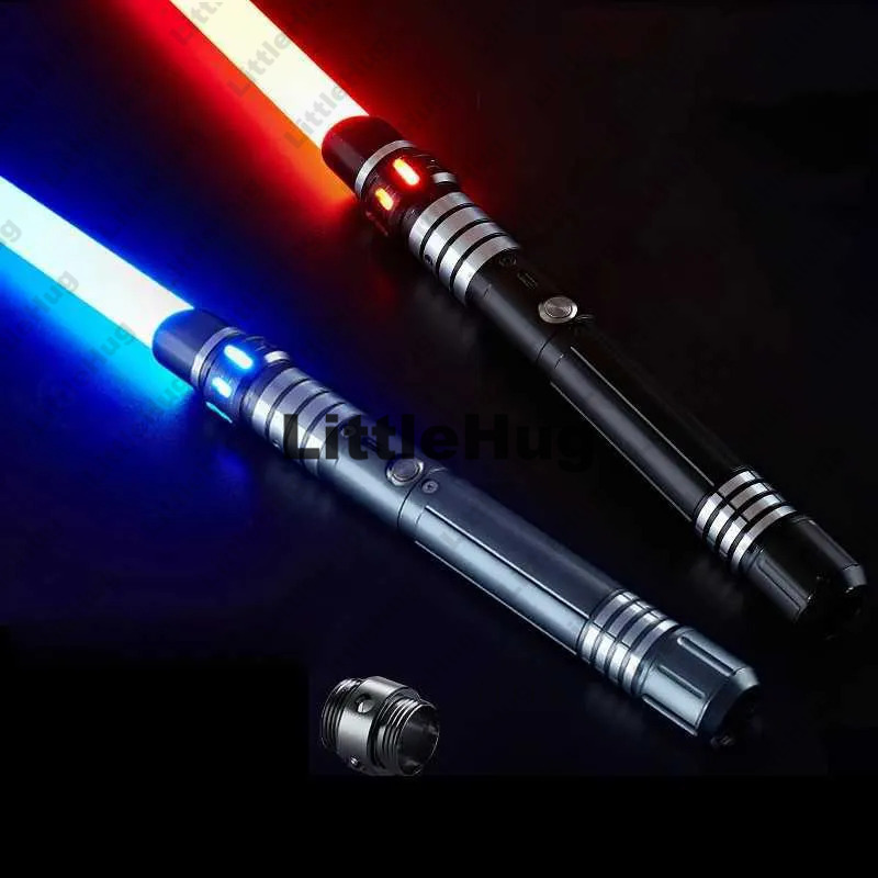 LED Light Sticks Metal RGB Lightsaber 7 Color Change Childrens Soundfonts Force FX FOC LXY91 Blaster Toy Jedi Laser Sword Gift