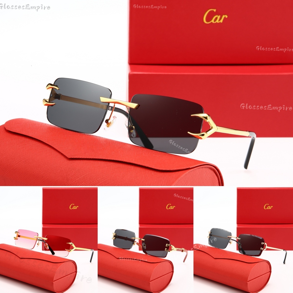 With Box Designer Sunglasses UV400 Protection Glare Reduction Women Men Luxury Sunglasses Gold Plated Alloy Frame Scratch Resistant Polycarbonate Le