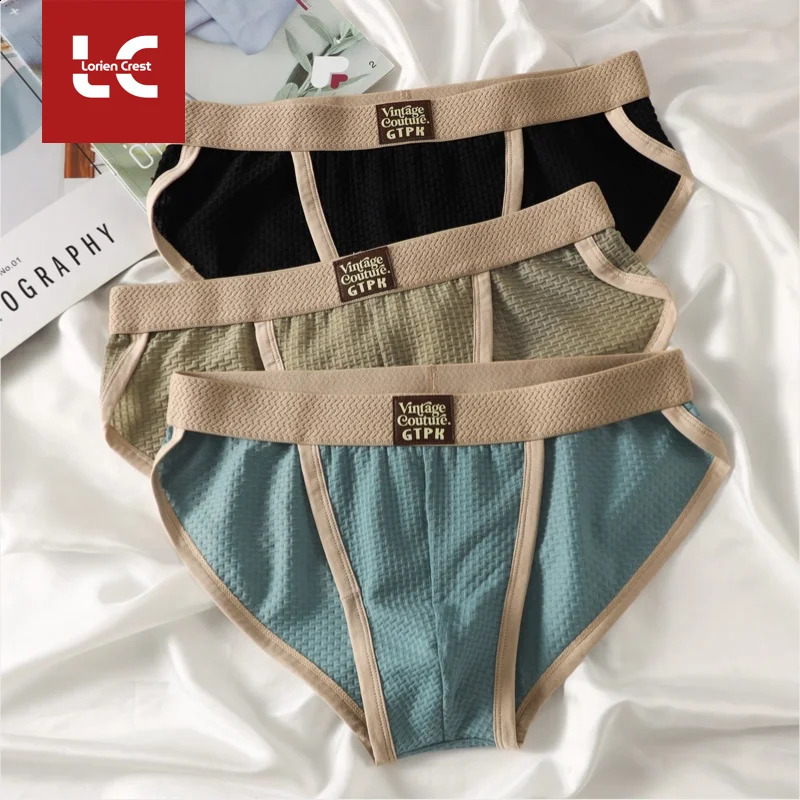 3 pcs Vintage Men High Cut Nylon Briefs Ice Silk Mesh Cool Underpants Soft Breathable Quick Dry Mens Underwear 260711banjia