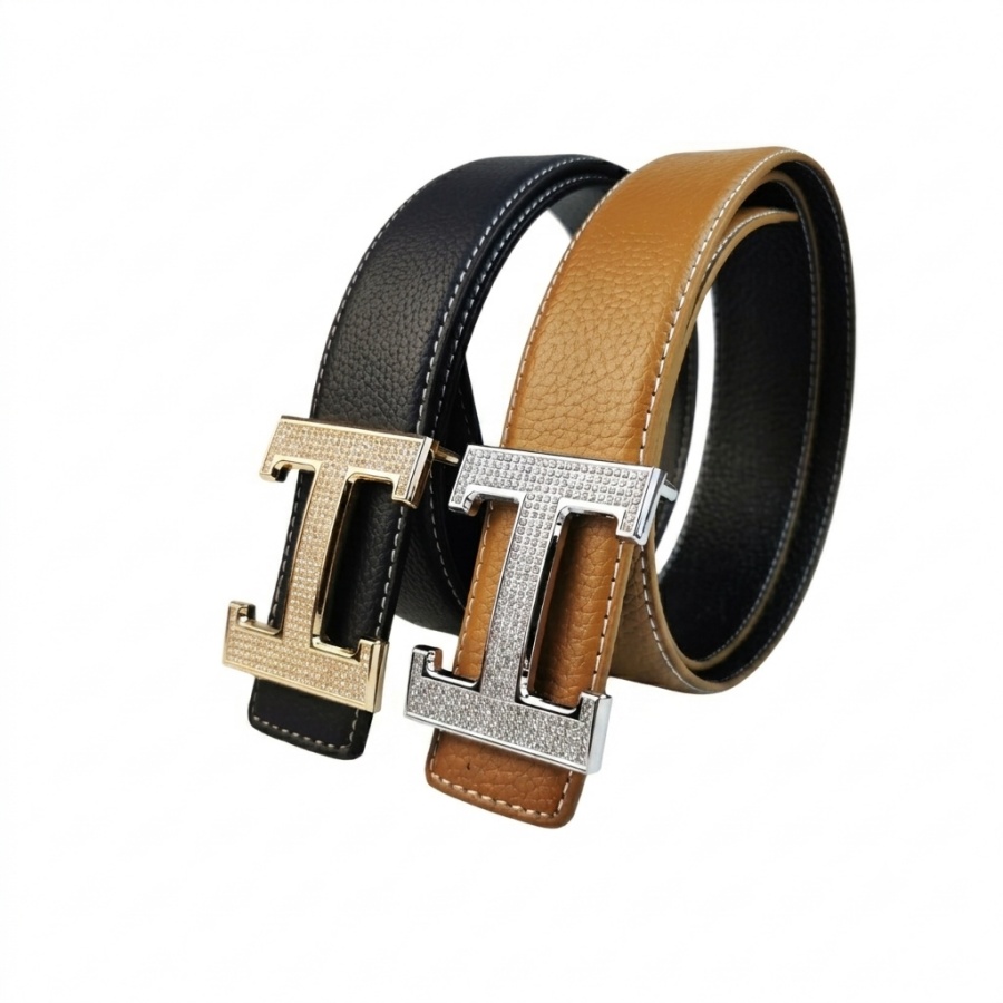 2026 Designer Belt Cintura Genuine Leather Mens Womens Gold Silver Diamond Buckle Belts For Men Designer Women Waistband Cintura