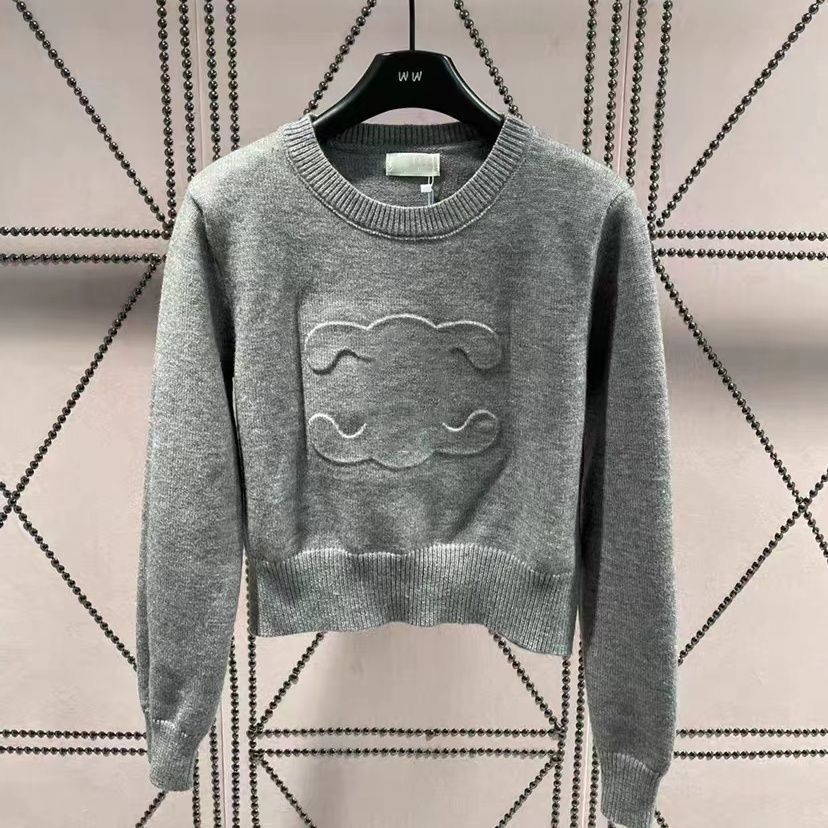 new High quality Women's Sweaters designer Sweaters Embossed letters Autumn winter warm knitted top Round neck Fashion Women's sweater wit