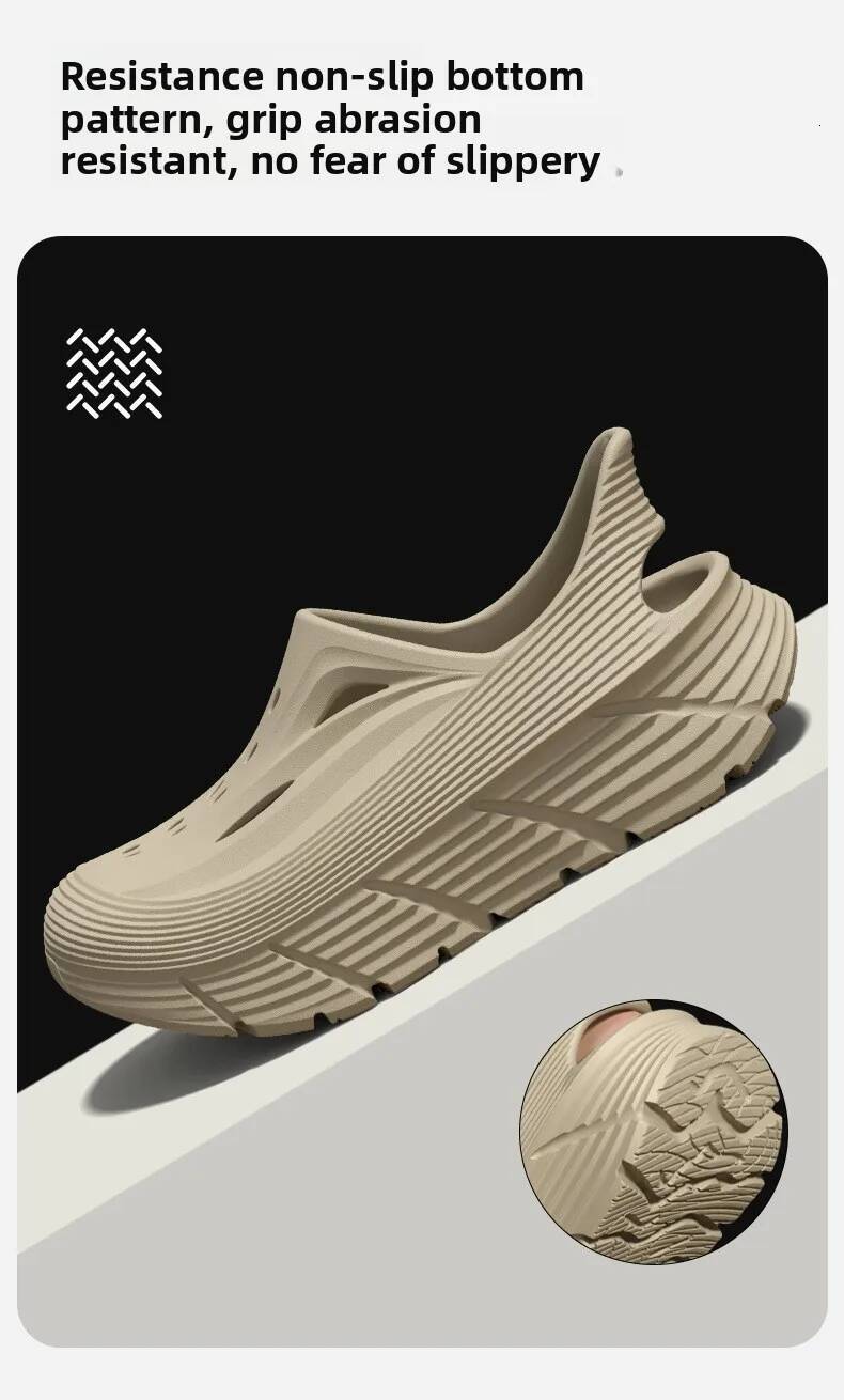 Non-slip hole shoes men's summer 2026 new deodorant stepping on shit feeling outdoor sports eva wear cool slippers men