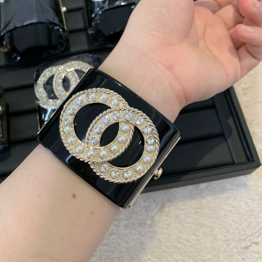 jewelry designer women bracelet bangle wide edge acrylic bracelet double c fashion designer jewelry men bracelet luxury jewelry accessories couple b