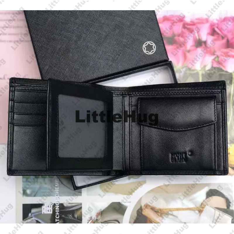 LXY91 Luxurious Original Wallets Stylish Genuine Leather Wallet Germany Designer Bags Card Holder Montblancs Bags High Quality Black Leather Purse M
