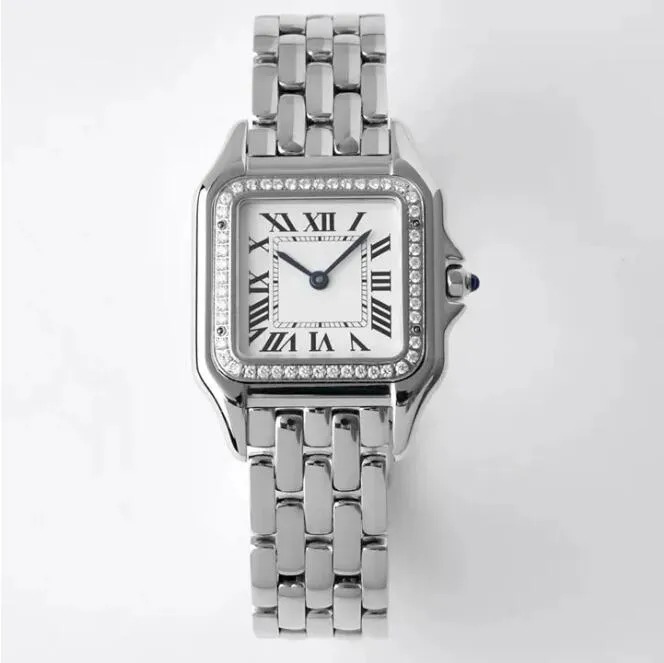 22 watch for ladies Designer Watch Square panthere fashion quartz movement square tanks Women gold silver watches Montre de Luxe busine 27sssss