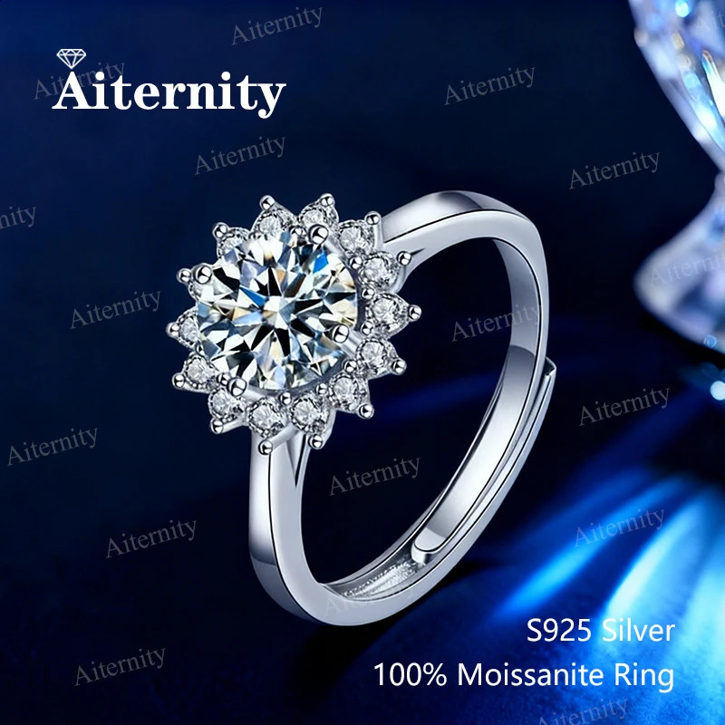 Womens Ring 925 Sterling Silver D Color Heart-shaped Shining Ring With Certificate Proposal y Jewelry Gift 260711BJ