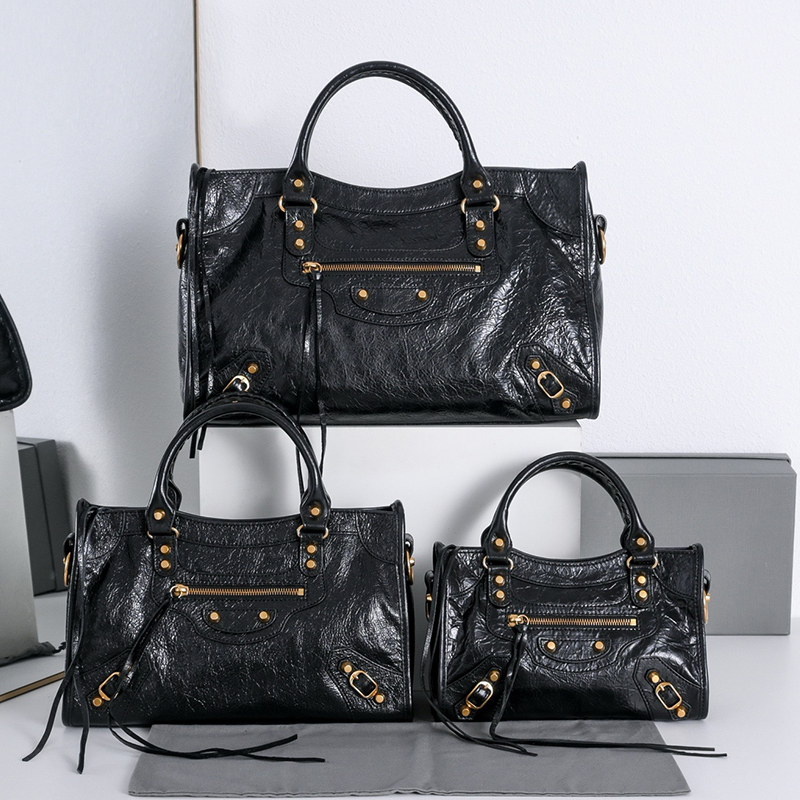 Le City bag Mirror quality Designer bag Classic series of Motorcycle Bag Sheepskin tote bag shopping bag Era Tears Series rivet shoulder bag hand