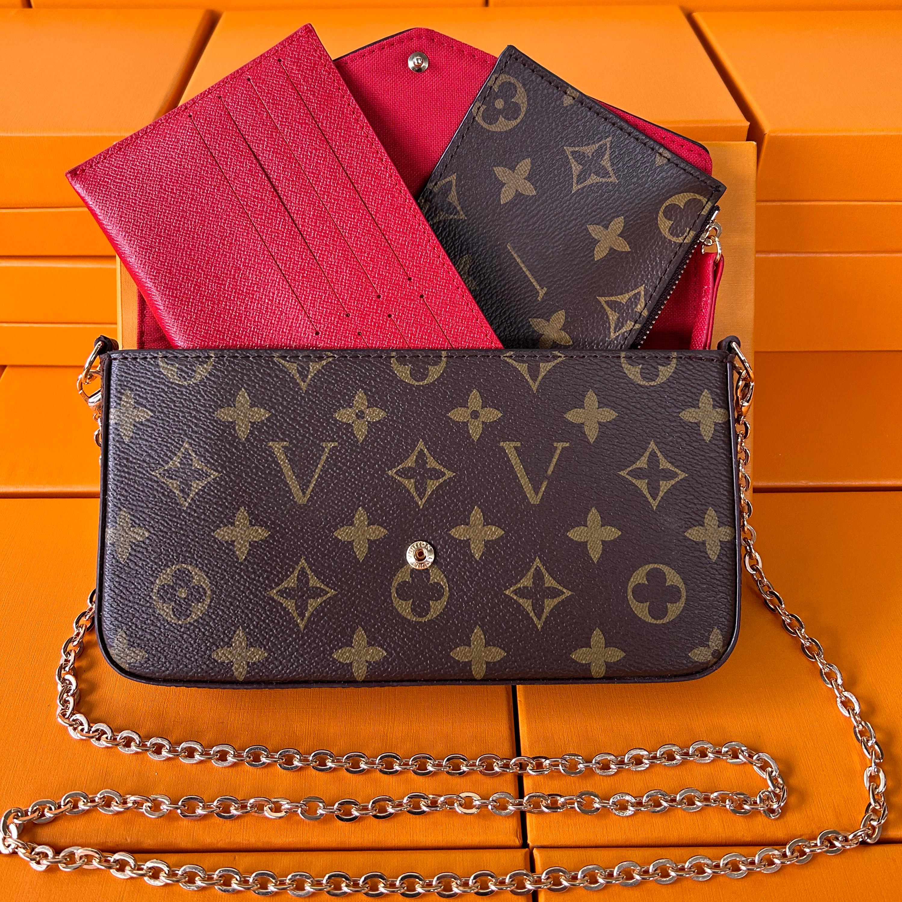 Handbags Designer Crossbody Shoulder Bags purse wallet 3pcs set Women Classic Luxury Designer Genuine Leather Shoulder bags Clutch Tote bags