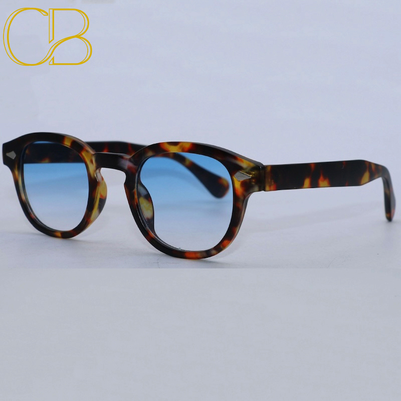 Johnny Depp Round Sunglasses Men 90s Vintage Sun Glasses Women UV400 Shades Classic Y2K Cool Trendy Summer Essentials Beach Lightweight TR90 no h