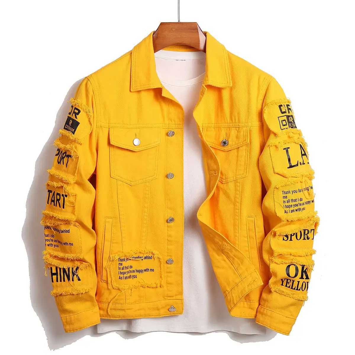 Heren y2k Denim Jasje Jeans Kleding Patches Windjack Katoen Rekbaar Truckerjack voor Mannen Cowboy Brief Designer FashionT260713