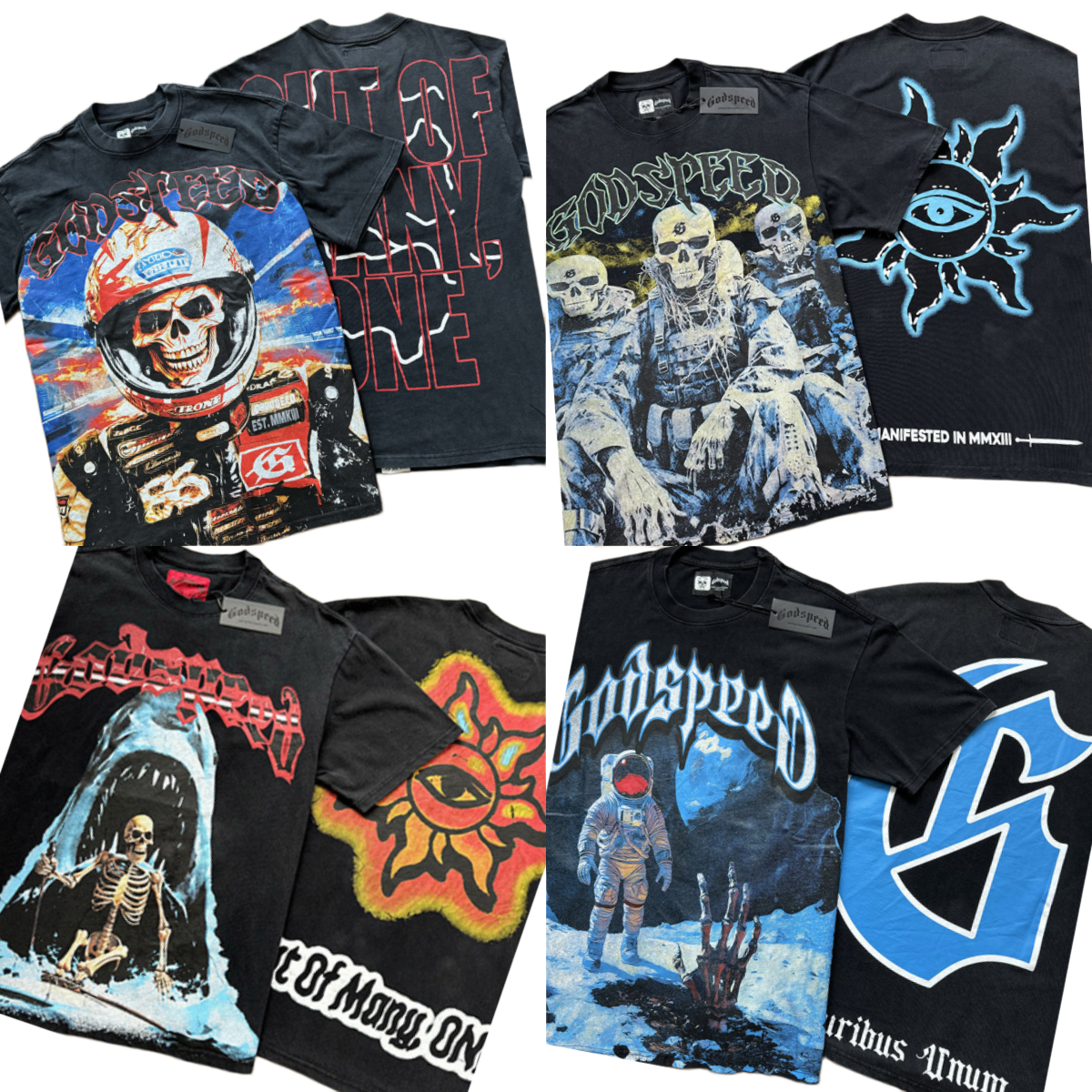 T-shirt ample en pur coton de haute qualité avec imprimé crâne de groupe de rock de la marque Streetwear graphique hommes chemises de créateurs Y