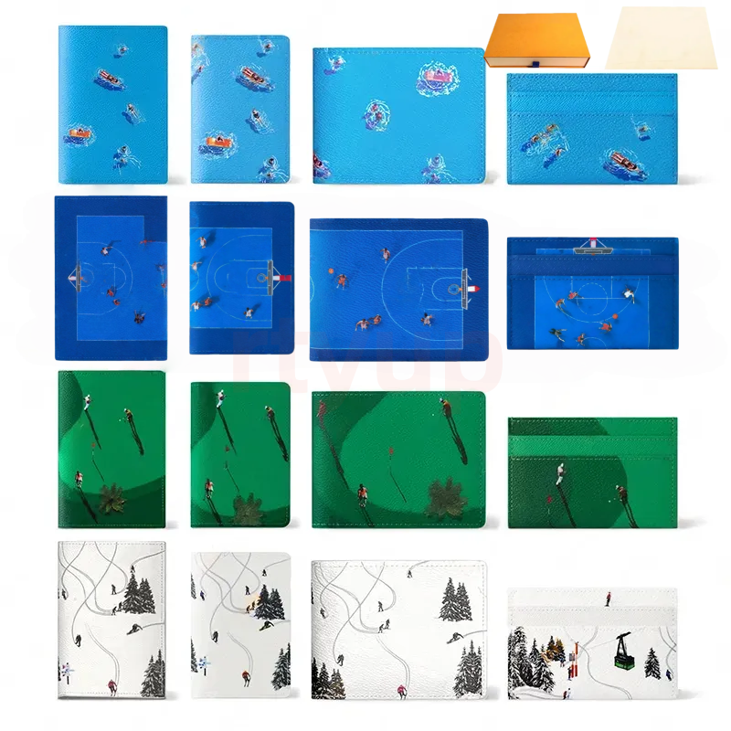 CC Designer Credit ID Card Holder Purse Luxury Sheepskin Leather Wallet Money Bags Plaid Cardholder Case for Men Women Handbags accessories Mini Bag