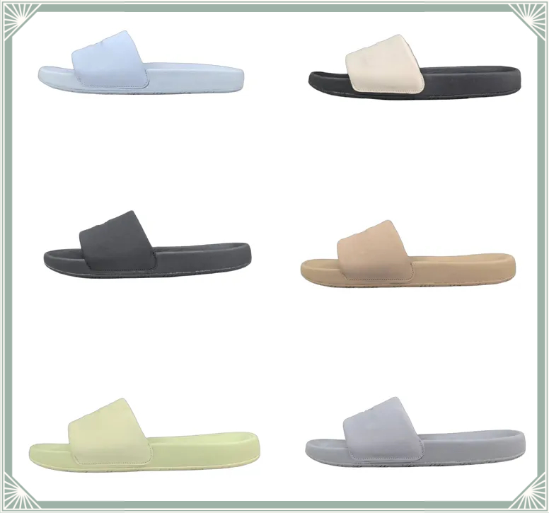 Designer lu lu slides for men women slippers glow green Resin Soot black Core womens sandals mens solid slide classics yoja slipper sandal 36-45