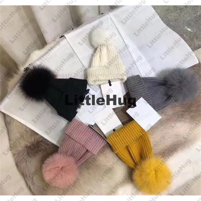 Baby Girls Crochet Hat Knit Skull Beanie Fashion Designer Beanies Knitting Winter Pom Cute Hats Kids Girl Boy Casual Soft Cotton LXY91 Blend Childre