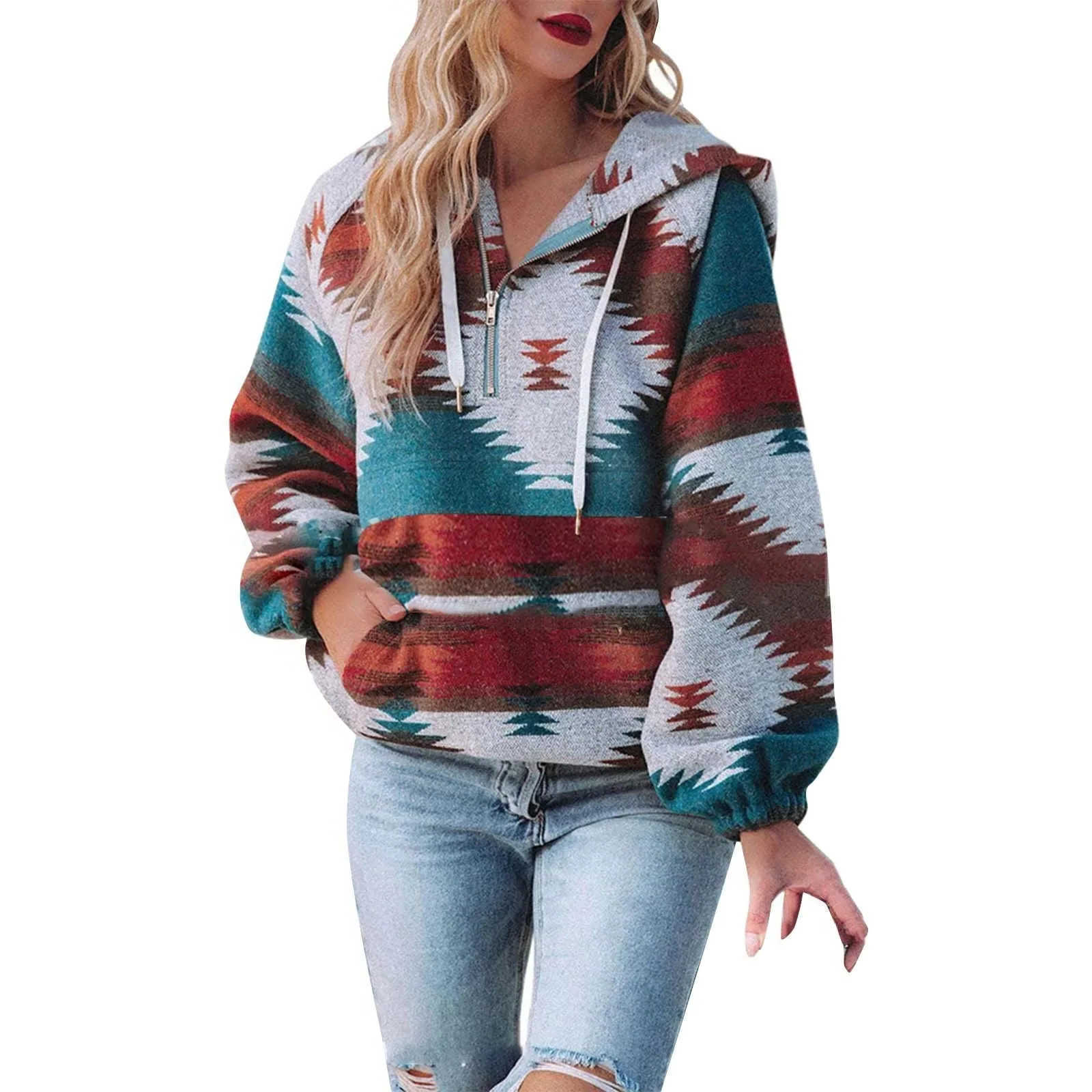Digital 3D Print Hoodie Strtwear Stand Collar Hoodie Half Zip Casual Oversized Hoodie Trendy Athletic Pullover Hoodies L26713