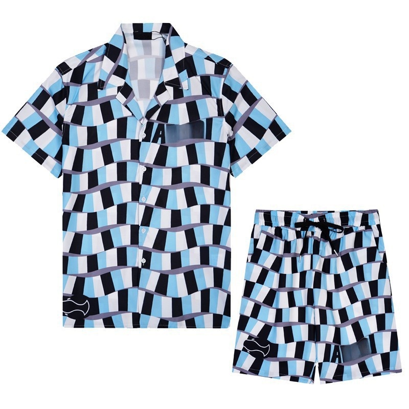 Survêtements d'été hawaïens imprimé floral tropical chemise à manches courtes et short ensemble pour hommes femmes lâche plage vacances tenue de