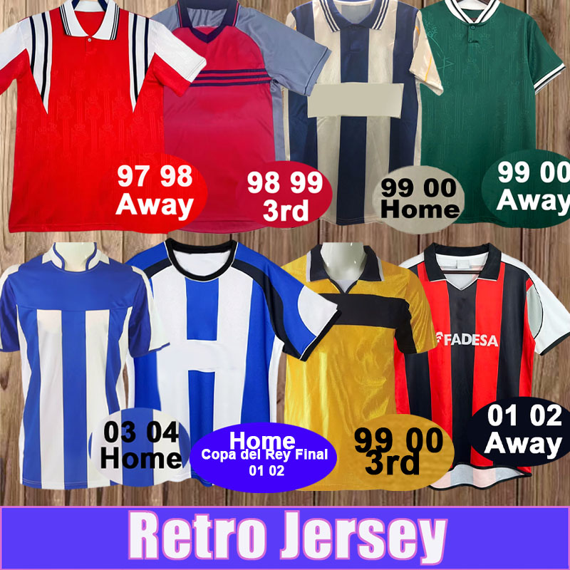 1999 2004 Deportivo Retro Mens Soccer Jerseys MAKAAY DJALMINHA TURU FLORES MAURO SILVA HECTOR VICTOR vintage Home Away 3rd Football Shirts Uniforms