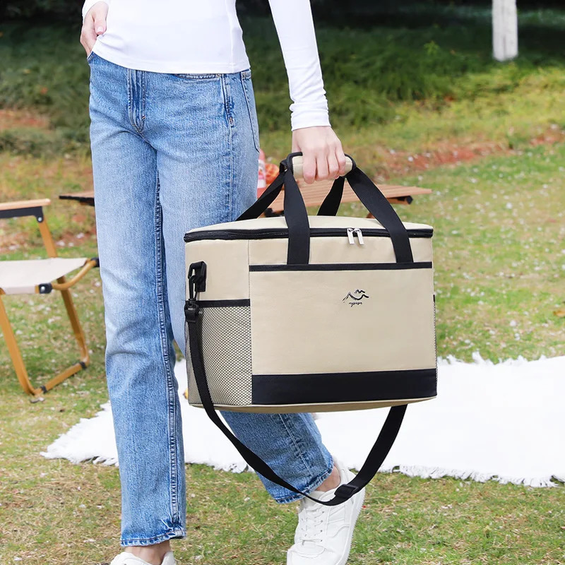 26L Large Capacity Camping Picnic Insulated Cooler Bag Cooler Box Travel Lunch Ice Thermal Food Lunch Bag 260713BJ
