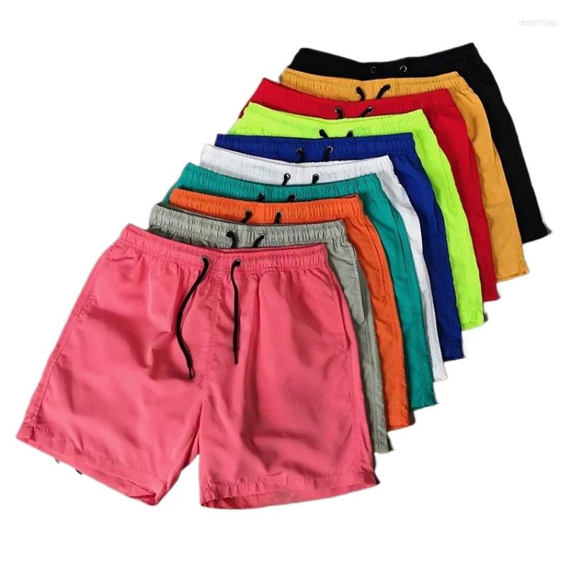 Men's Shorts 2026 Summer Candy Color Casual Five Point For Men Watermelon Red/fluorescent Green Multi-color Beach Leisure