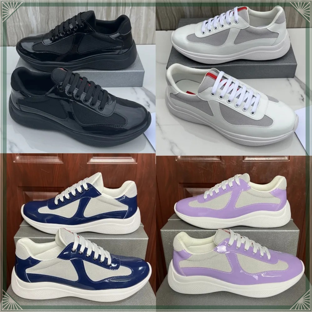 Plus size shoes Copa America Shoes Designer Sneakers Americas Cup Shoes Classic Casual Running Shoes Bright Leather Nylon Iutdoor Trainers Fashion S