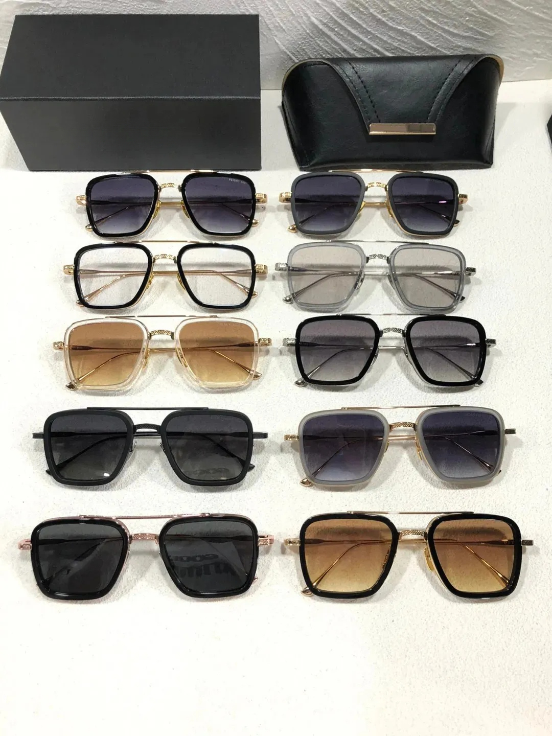 Dittasunglass FLIGHT Stark Vintage Sunglasses 18K Gold Plated Designer Sung Lasses For Mens Famous Fashionable Luxury Brand Men Woman ditalys Sungla