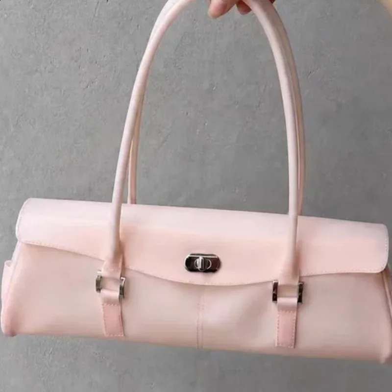 Polka Dot Color-blocked Jelly BagPVC Cute Sweet Stylish Niche Solid Color Textured Womens Commuting Underarm BagClasp 260713BJ