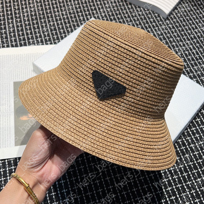 Straw Bucket Hat Designer Women Straw Hats Fishermans Cap Sunhat Mens Grass Wide Brim Caps Summer Buckets Outdoor Visors Hats Beach Hats