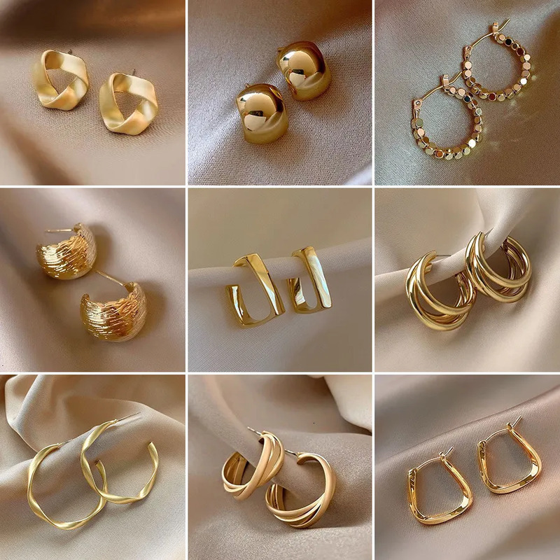 Chunky Statement Boucles d'oreilles de créateur Huggie Perle Argent Plaqué Or Rotondité Coeur Vis Retour Femmes Mariage VVS Hypoallergénique