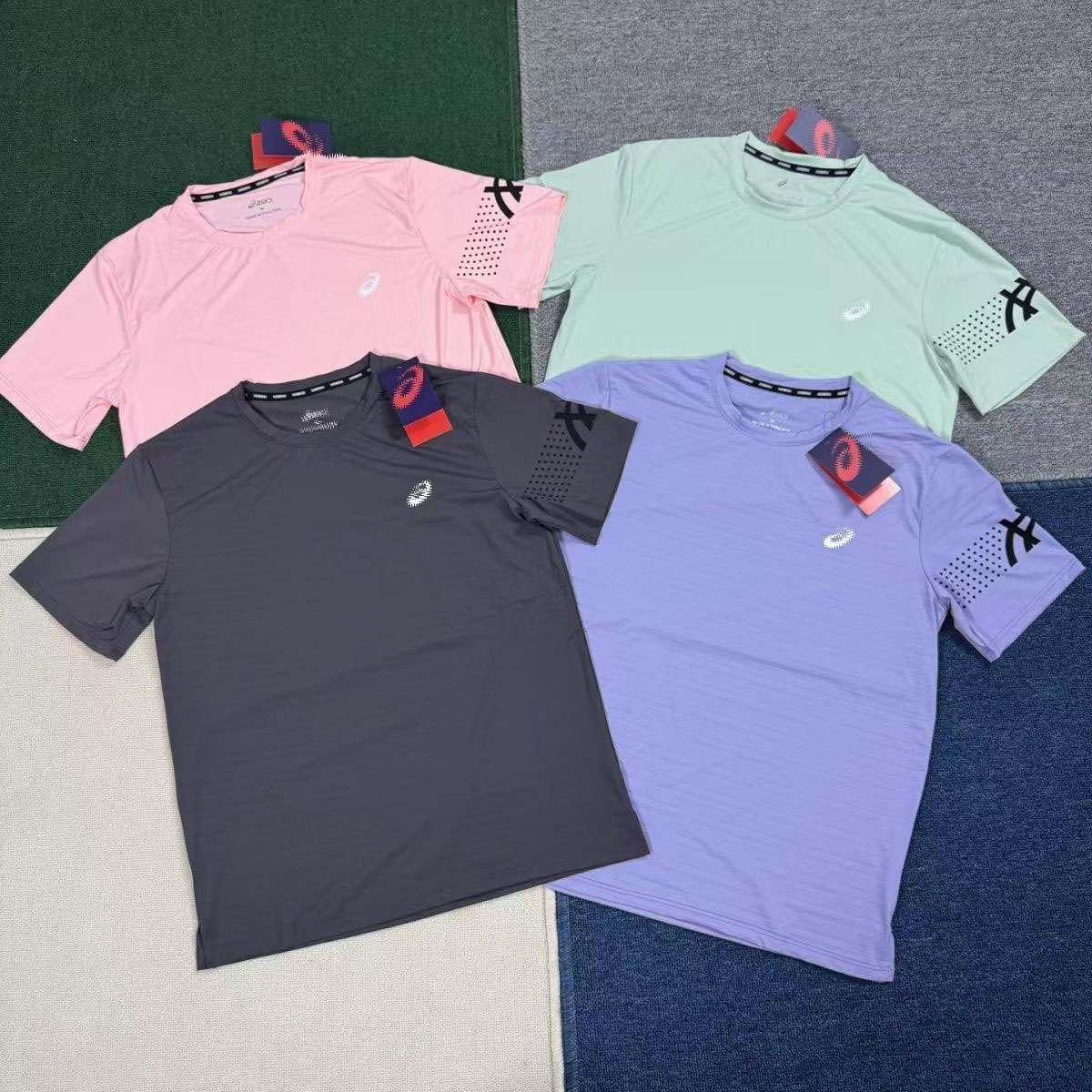 Asicsly t-shirts Designer heren t-shirt Hogere versie Dames sneldrogende zomerset voor hardlopen tenni, lichtgewicht gymshirt van ademende stof