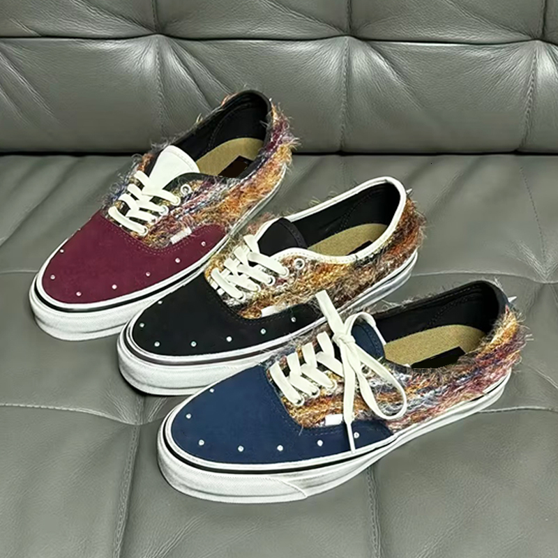 2026 With Box Designer Canvas Skate Shoes Mixed Rhinestone Studs Casual Shoes Unisex Pearlized Sneakers Pearl Trainers Old Sports Shoe 1083