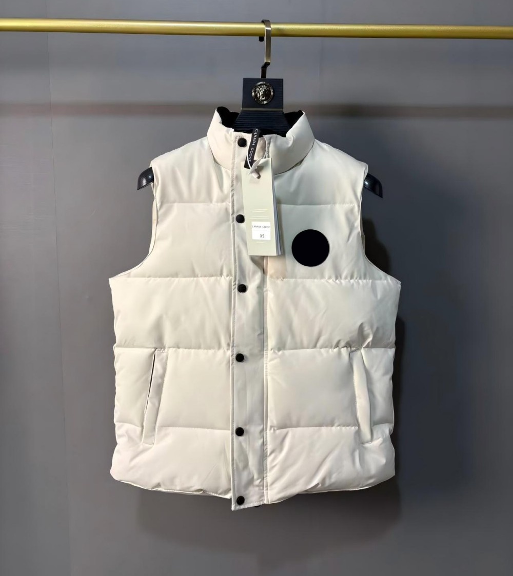 2026 Mens puffer jacket designer gilet vests jacket bodywarmer loose coat goose waistcoat feather material graphite gray black and white blue trend