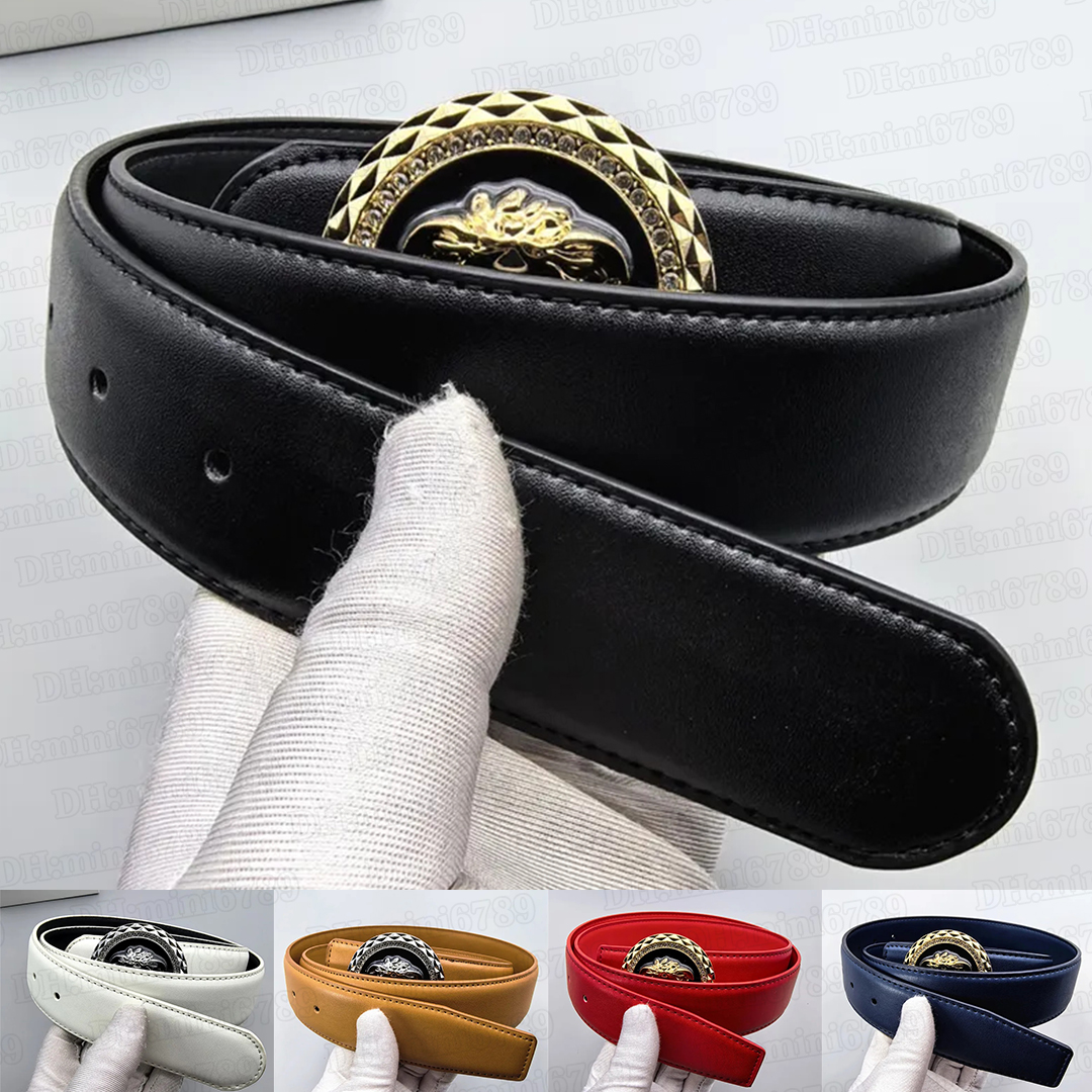 Designer Men Belt Medusai belt Alloy Buckle, High Quality Genuine Leather, Durable for Jeans Suits, Fashion Luxury Waist Belt for Modern Gentlemen