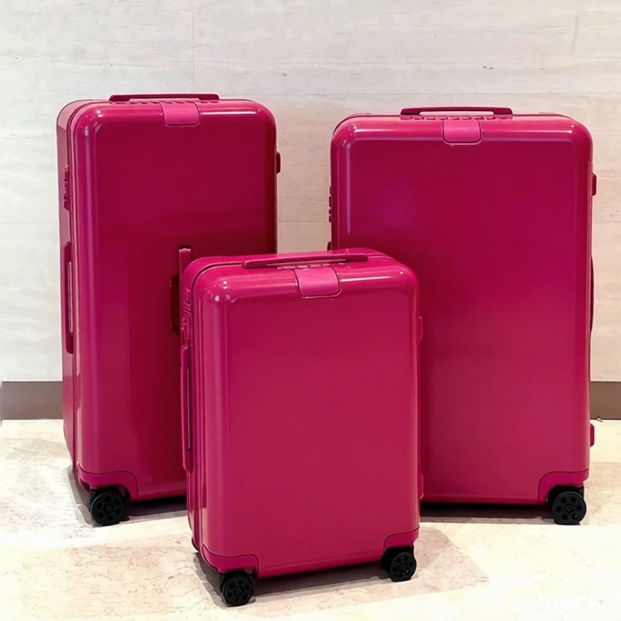 Ballet Pink Designer Suitcase Luxury Luggage with Wheels Boarding Case Trunk Case Polycarbonate Large Capacity Suitcases Unisex Trolley Box-image-973368990