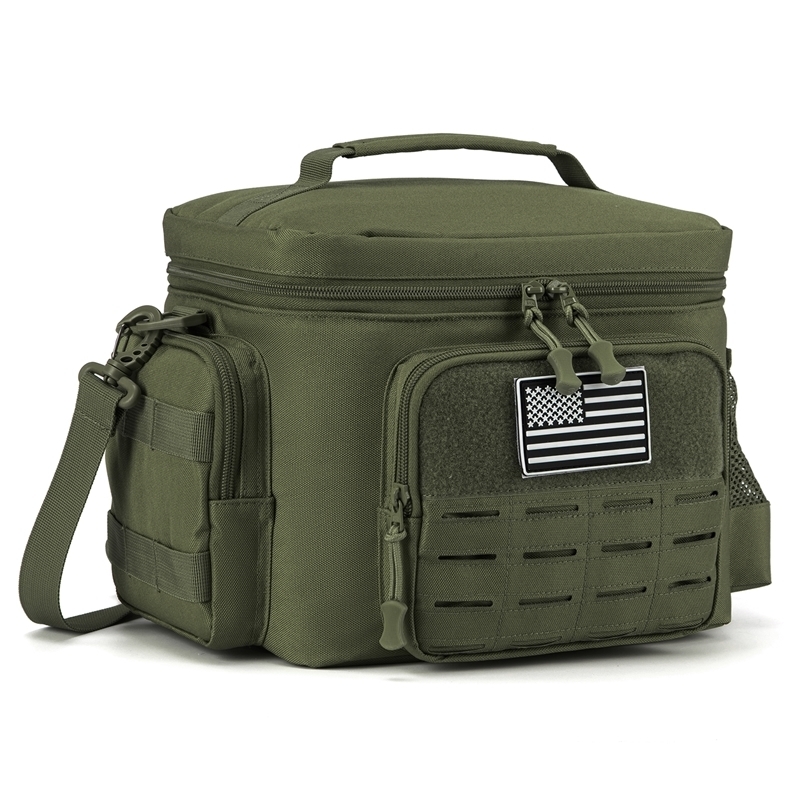 Tactical Lunch Box for Men Outdoor Heavy Duty Lunch Bag Work Leakproof Insulated Durable Thermal Cooler Bag Meal Camping Picnic 260713CJBJ