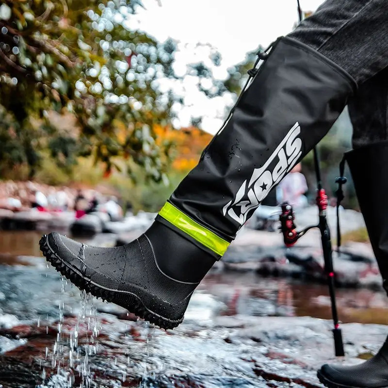Mens Fashion Rain Boots High-Top Rain Boots For Outer Wear Long-Tube Waterproof And Non-Slip Couple Style Outdoor Fishing Boots 260713BJ