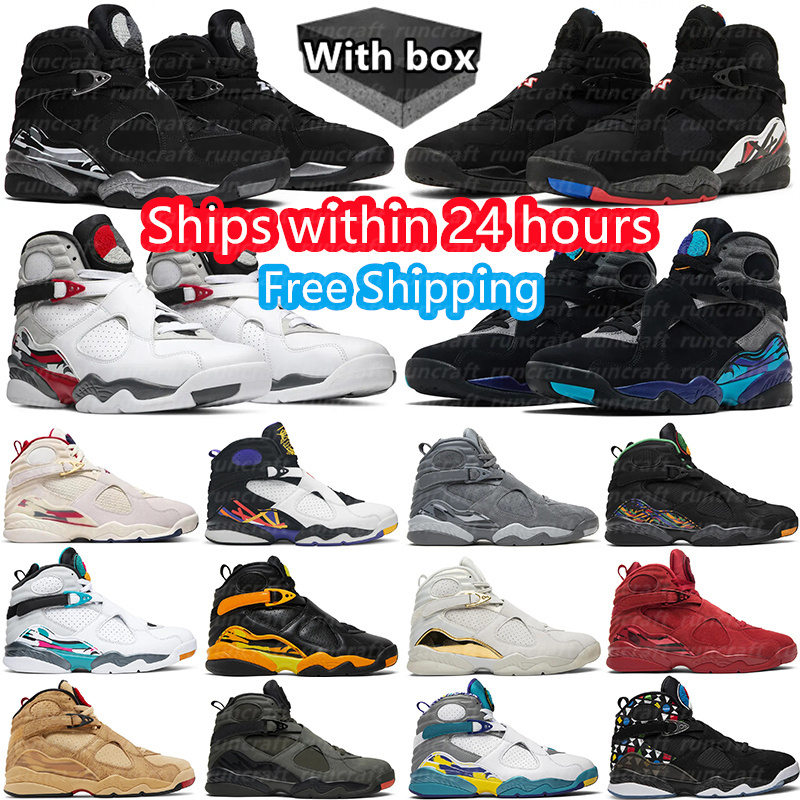Free Shipping With box Designer Men High quality Basketball Shoes 8s Playoff Aqua Tinker 8 Sneaker Trainer size 7-13