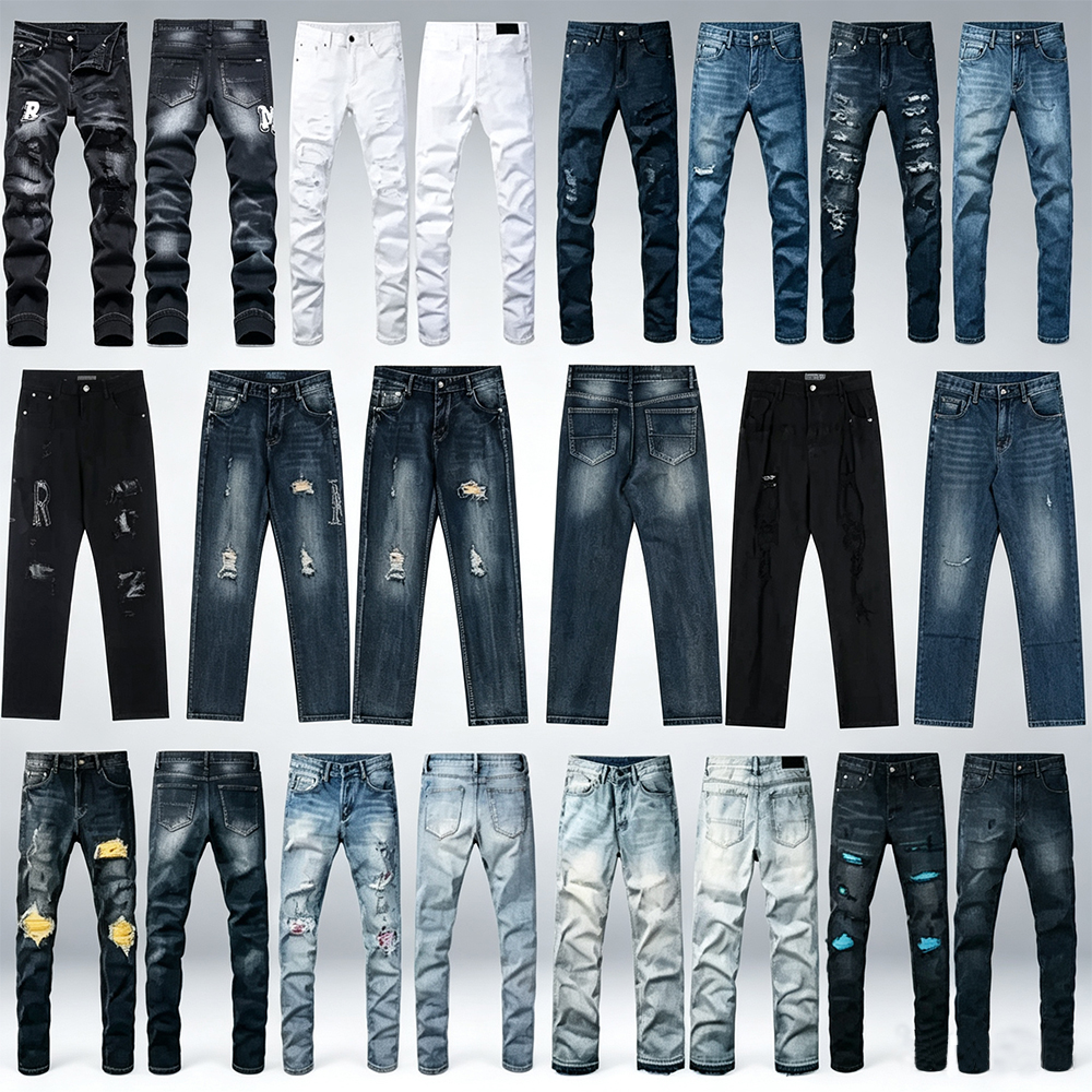 jeans jeans designer jeans for mans womens men skinny jeans luxury high-end quality hole denim slim fit jeans straight design retro sweatpants jeans