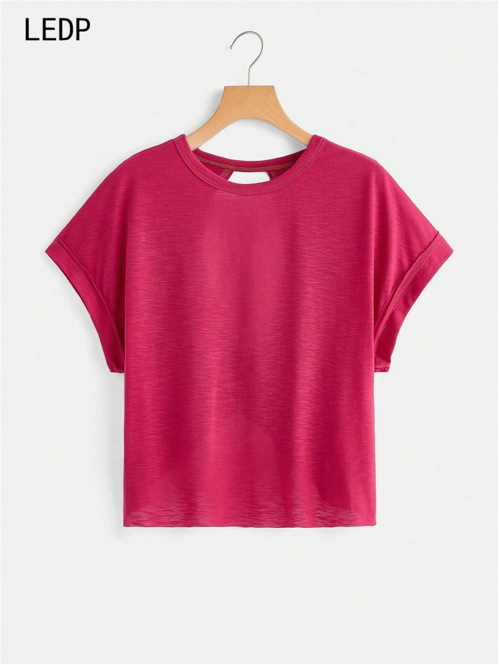 164597 T-shirt teint par nouage en grain de bois de mélèze grande taille haut littéraire nordique en grain de bois naturel teint à la main pour f