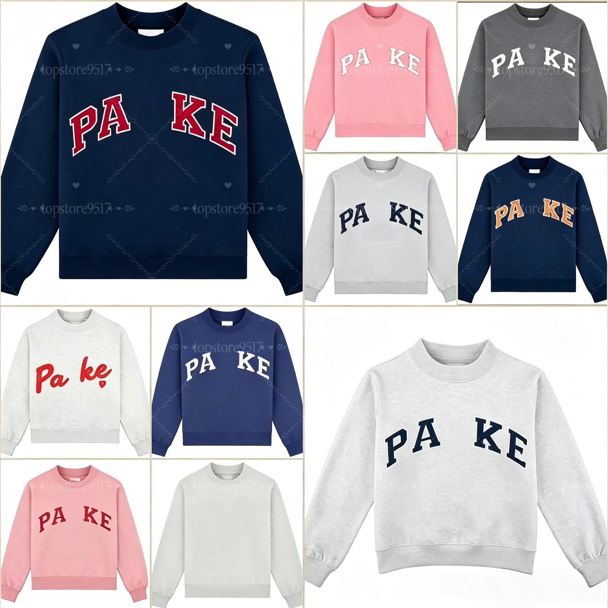 Cotton women's sweatshirt with Parker embroidery stand up collar, pink brown women's jumper, Parker fashionable loose hoodie