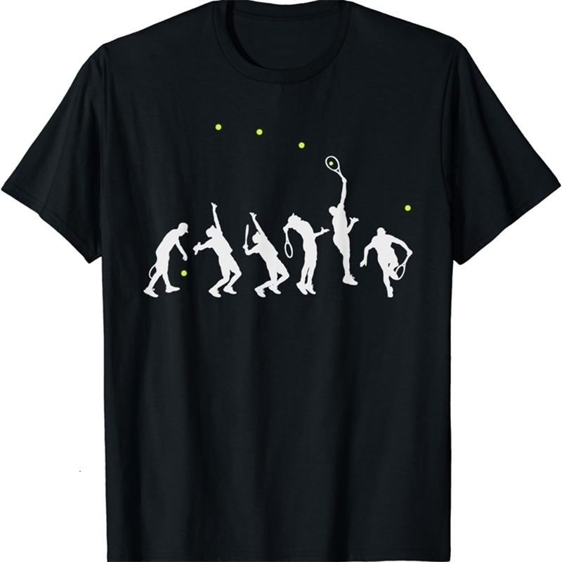 Big Tennis Serve Tennis Silhouette Big Serve T-Shirt Funny Graphic T Shirts Streetwear Mens Clothes Tops Vintage T Shirt 260713CJ