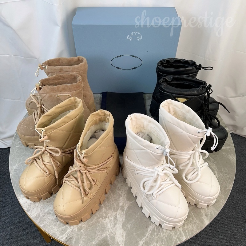 High-quality, handcrafted designer winter boots with a thick, non-slip sole, warm and cold-resistant, perfect for women's travel and street sty
