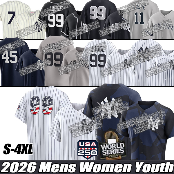 NY Yankees Jerseys usa 250 2026 #99 Aaron Judge Jersey #13 chisholm Jr Jersey #45 Cole #11 Volpe #48 Rizzo city NATIONAL BASEBALLHALLOF FAME S-4X-image-905640355