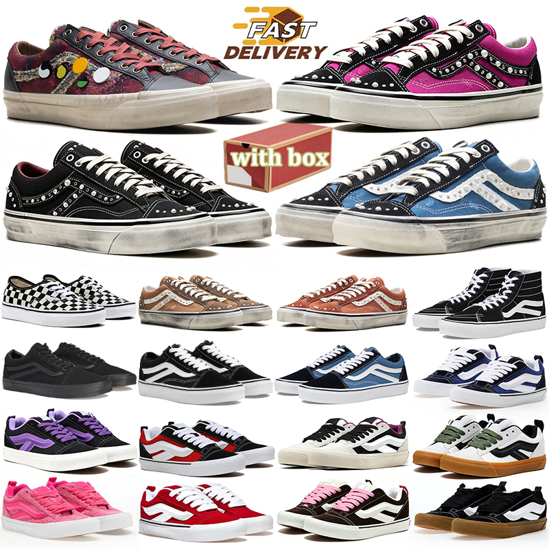 with box designer knu skool shoes pearls men women pearlized sneakers outdoor trainers tennis scarpe Plate-forme chaussure
