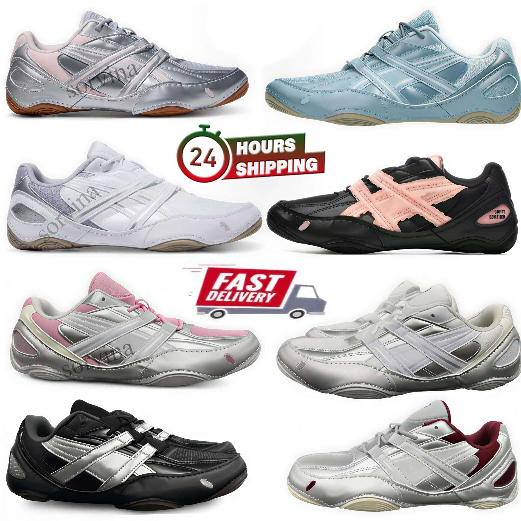 Hypersync Casual Designed Shoes Y2k Ballet Shoes Men and Women Leisure Sports Running Shoes Flat Shoes Silver Red Black Beige Thin Outdoor Casual Sp